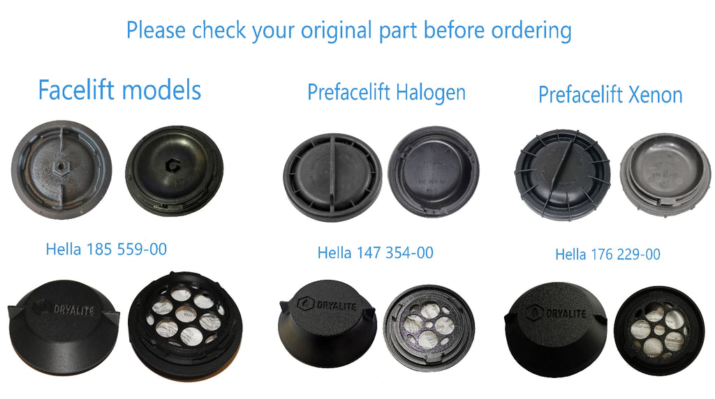 Dryalite Moisture Fix Caps fits Vauxhall Insignia 08-13 Halogen (Pair) 147354-00