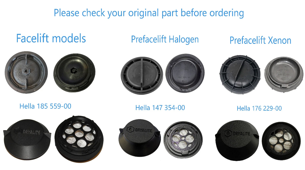 Dryalite Moisture Fix Caps fits Vauxhall Insignia 08-13 Halogen (Pair) 147354-00
